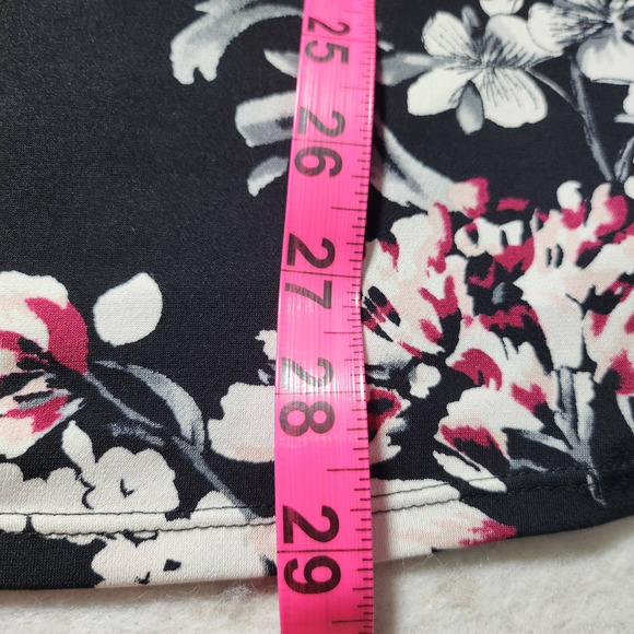 White House black market top blouse floral long sleeve sz S - Picture 9 of 9